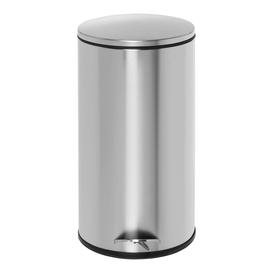 Honey-Can-Do 7.93 gal Silver Stainless Steel Step-On Trash Can