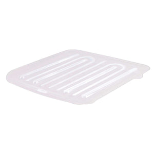 Rubbermaid 15.3 in. L X 14.3 in. W X 1.3 in. H Clear Plastic Dish Drainer