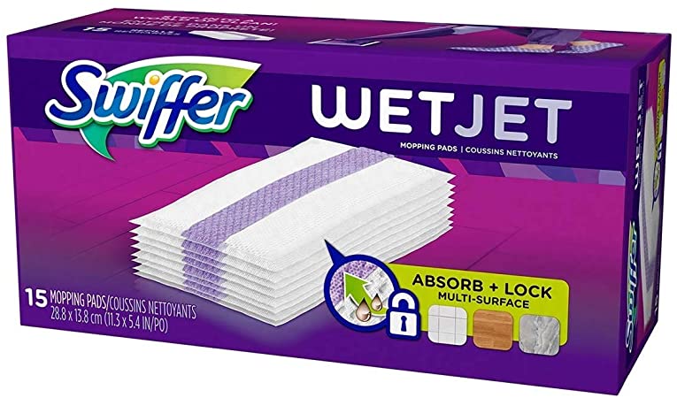 Swiffer WetJet 8 in. L Microfiber Mop Pad 15 pk