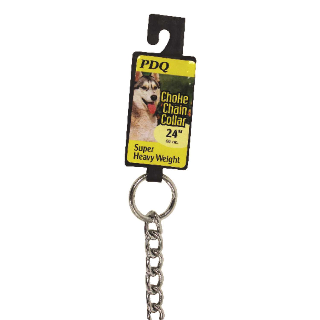 Premium Heavy Duty Choke Chain Collar For Large-XL Dogs - 4mm Chrome Steel