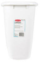 Rubbermaid Contours 3.5 gal White Plastic Vanity Wastebasket