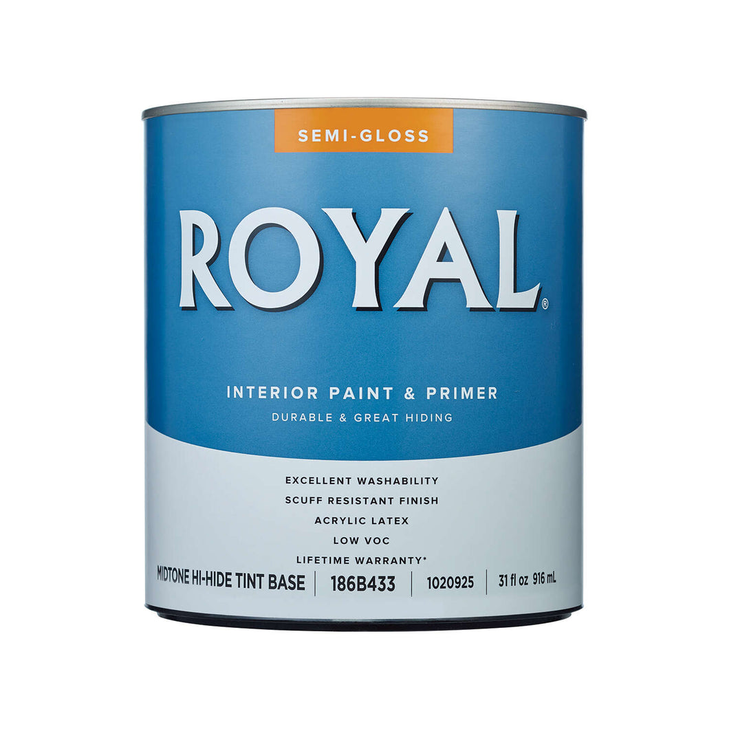 Royal Semi-Gloss Tint Base Mid-Tone Base Paint Interior 1 qt