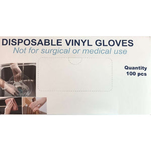 Highmen L Vinyl White Disposable Gloves