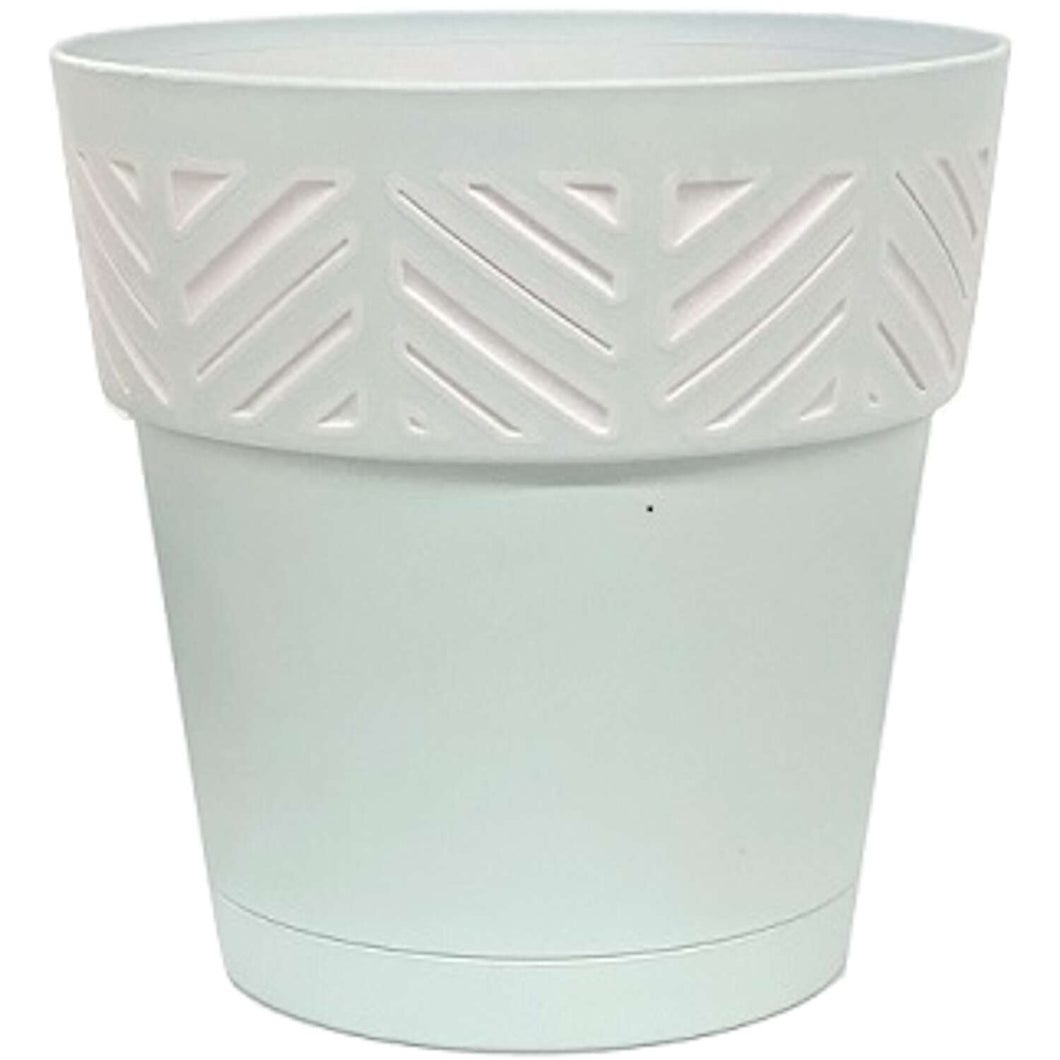 Deroma Mosaic 5.91 in. H X 6 in. D Resin Vaso Save Planter Mint