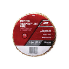 Load image into Gallery viewer, Ace 1/4 in. D X 100 ft. L Brown Twisted Poly Rope