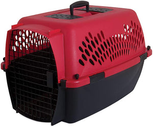 Petmate 21090 Pet Taxi Fashion Kennel, Large (Samba Red/Coffee Grounds)