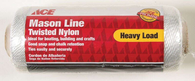 Ace 21 in. D X 430 ft. L White Twisted Nylon Mason Line