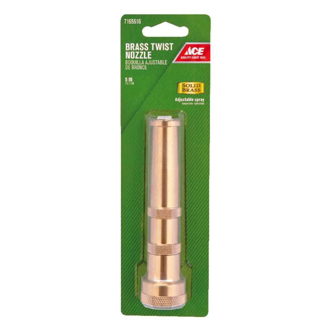 Ace Adjustable Brass Hose Nozzle