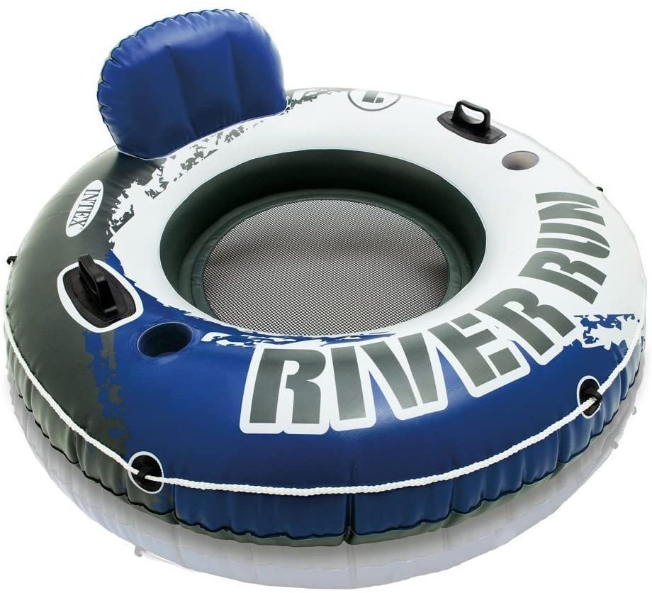 Intex River Run Inflatable Floating Tube Water Raft for Lake River Pool