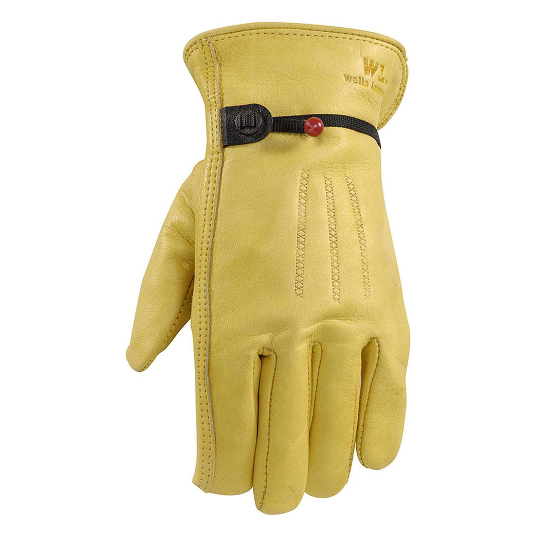 Wells Lamont L Cowhide Leather Driver Saddletan Gloves
