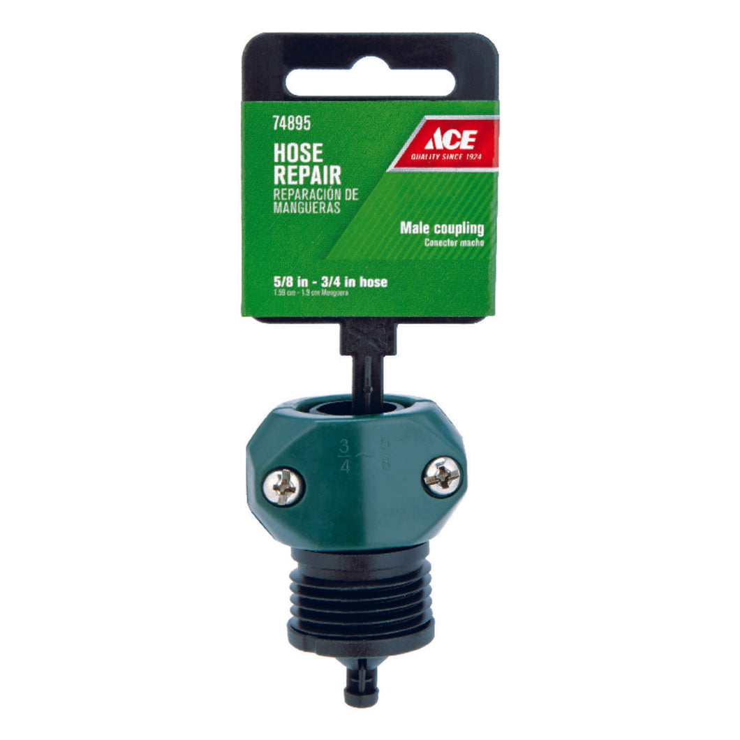 Ace 5/8 & 3/4 in. Nylon/ABS Threaded Male Hose Mender Clamp
