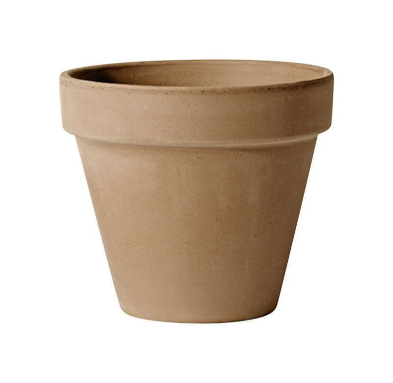 Deroma 5 in. H X 6 in. D Clay Standard Planter Brown