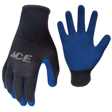 Load image into Gallery viewer, Ace Men&#39;s Indoor/Outdoor Coated Work Gloves Blue/Gray L 1 pair