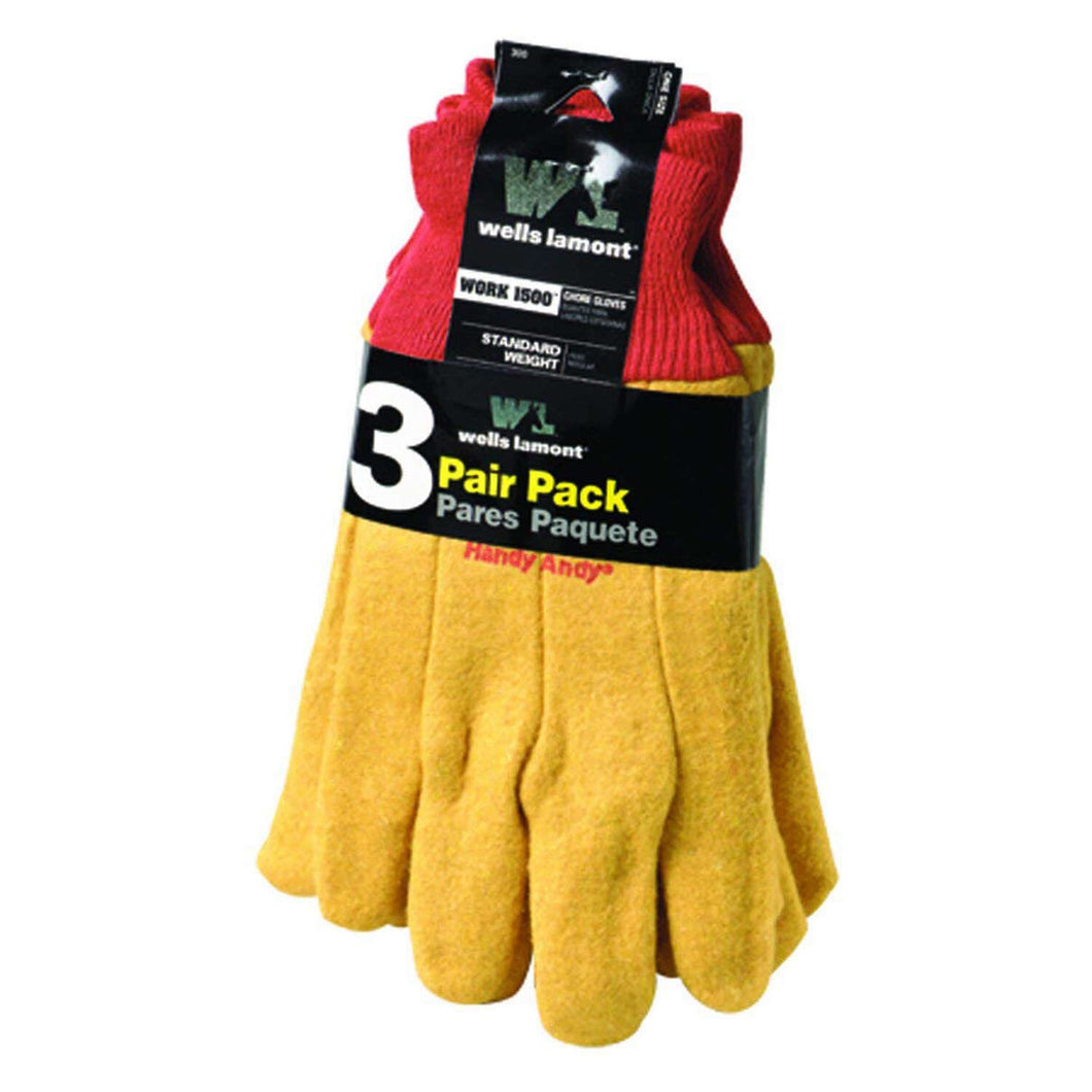 Wells Lamont Handy Andy Men's Chore Gloves One Size Fits - 3 pk