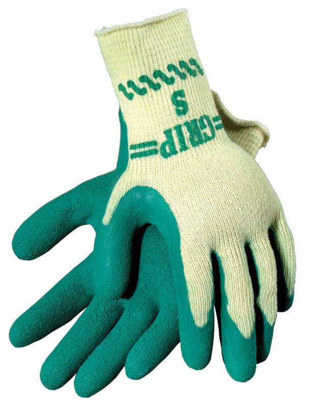 Atlas Unisex Indoor and Outdoor Coated Gardening Gloves Green/Yellow M 1 pair