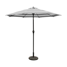 Load image into Gallery viewer, Living Accents 9 ft. Tiltable Gray Stripe Market Umbrella