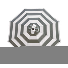 Load image into Gallery viewer, Living Accents 9 ft. Tiltable Gray Stripe Market Umbrella
