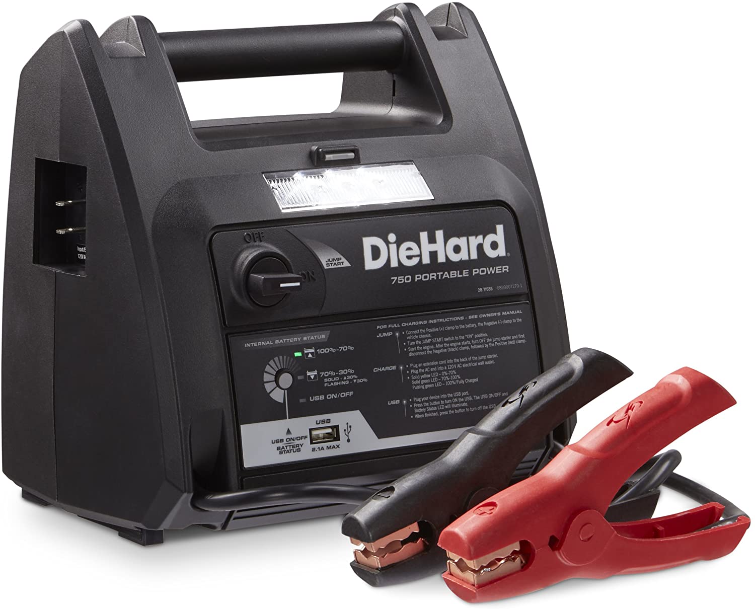 Diehard battery deals charger jump starter