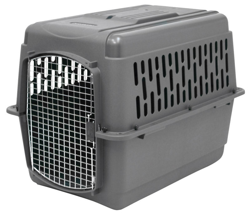 Aspen Pet Pet Porter Extra Large Plastic Pet Kennel Gray 30 in. H X 27 in. W X 40 in. D