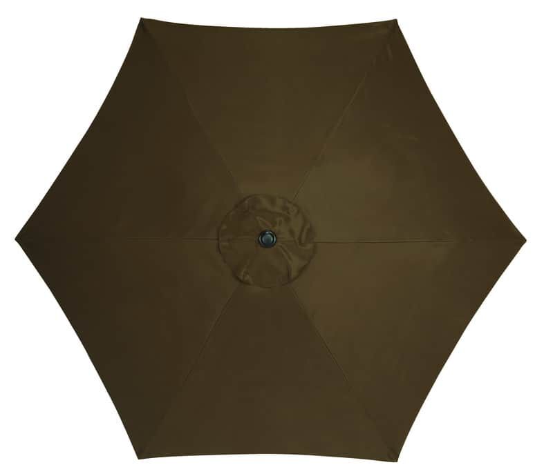 Living Accents 9 Tiltable Brown Market Umbrella