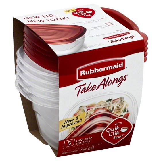 Rubbermaid TakeAlongs Mini Deep Squares Container Set 5 pc – Hi-Pro Ace ...