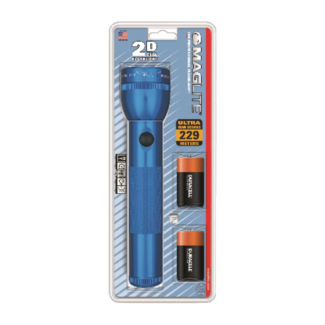 Maglite 19 lumens Blue Xenon Flashlight D Battery