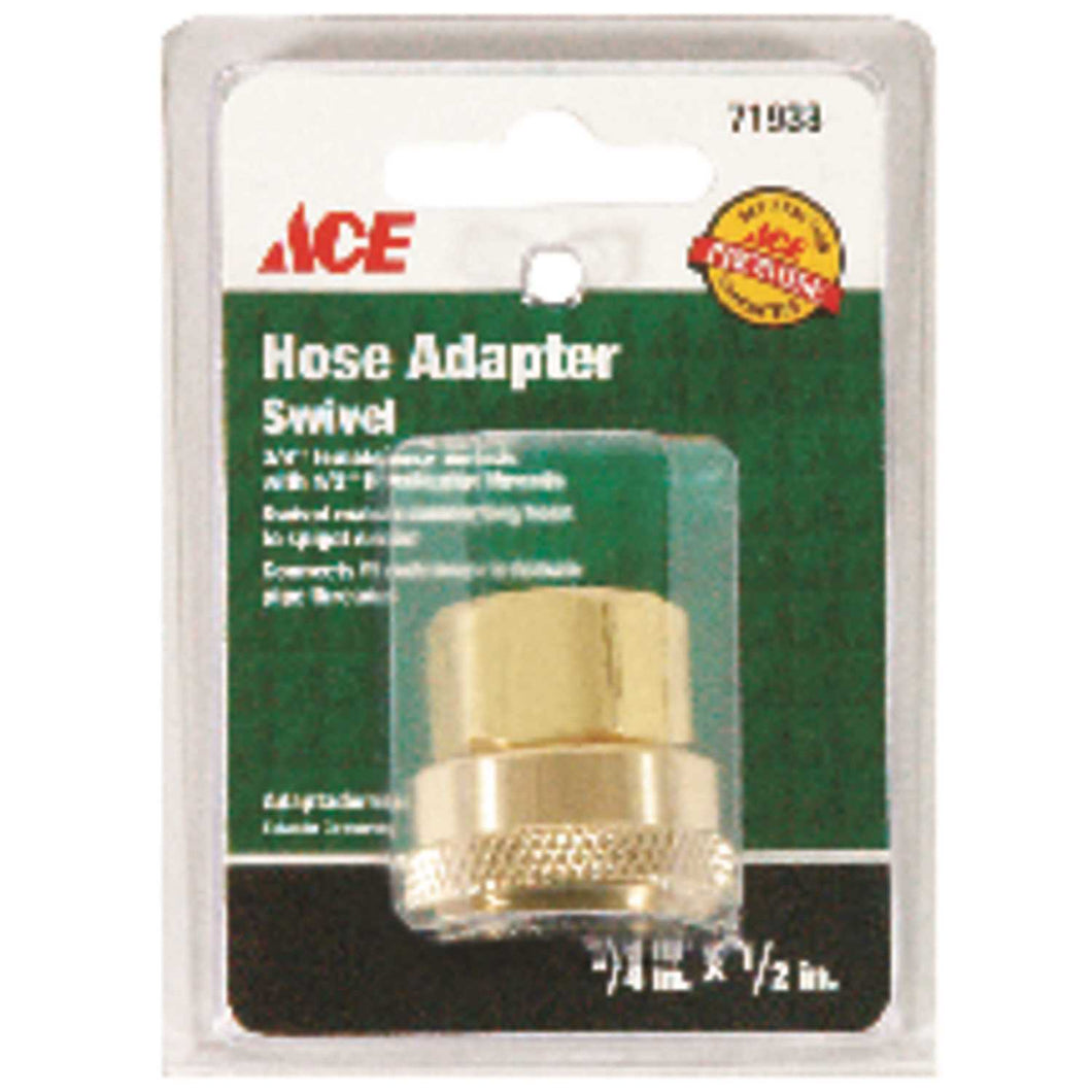 Ace 3/4 in. FHT x 1/2 in. Female Brass Threaded Female Hose Adapter