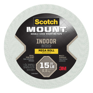 Scotch Mount Double Sided 3/4 in. W X 350 in. L Mounting Tape White