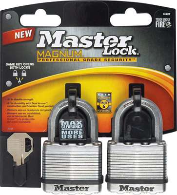 Master Lock 1-7/16 in. H x 13/16 in. W x 2 in. L Laminated Steel Ball Bearing Locking Padlock 2