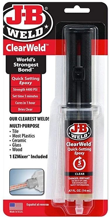 J-B Weld Clear Weld High Strength Epoxy Syringes 0.47 oz