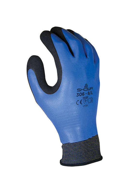 Atlas Unisex Indoor/Outdoor Coated Work Gloves Black/Blue XL 1 pair