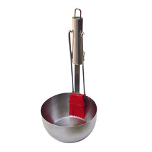 Load image into Gallery viewer, TableCraft BBQ 4-3/4 ft. W X 9-1/2 ft. L Red/Silver Stainless Steel Brush/Sauce Pan