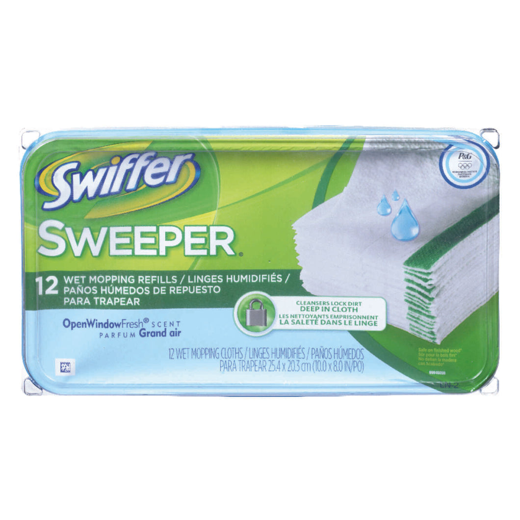 Swiffer Sweeper 10 in. W X 8 in. L Wet Cloth Mop Pad 12 pk