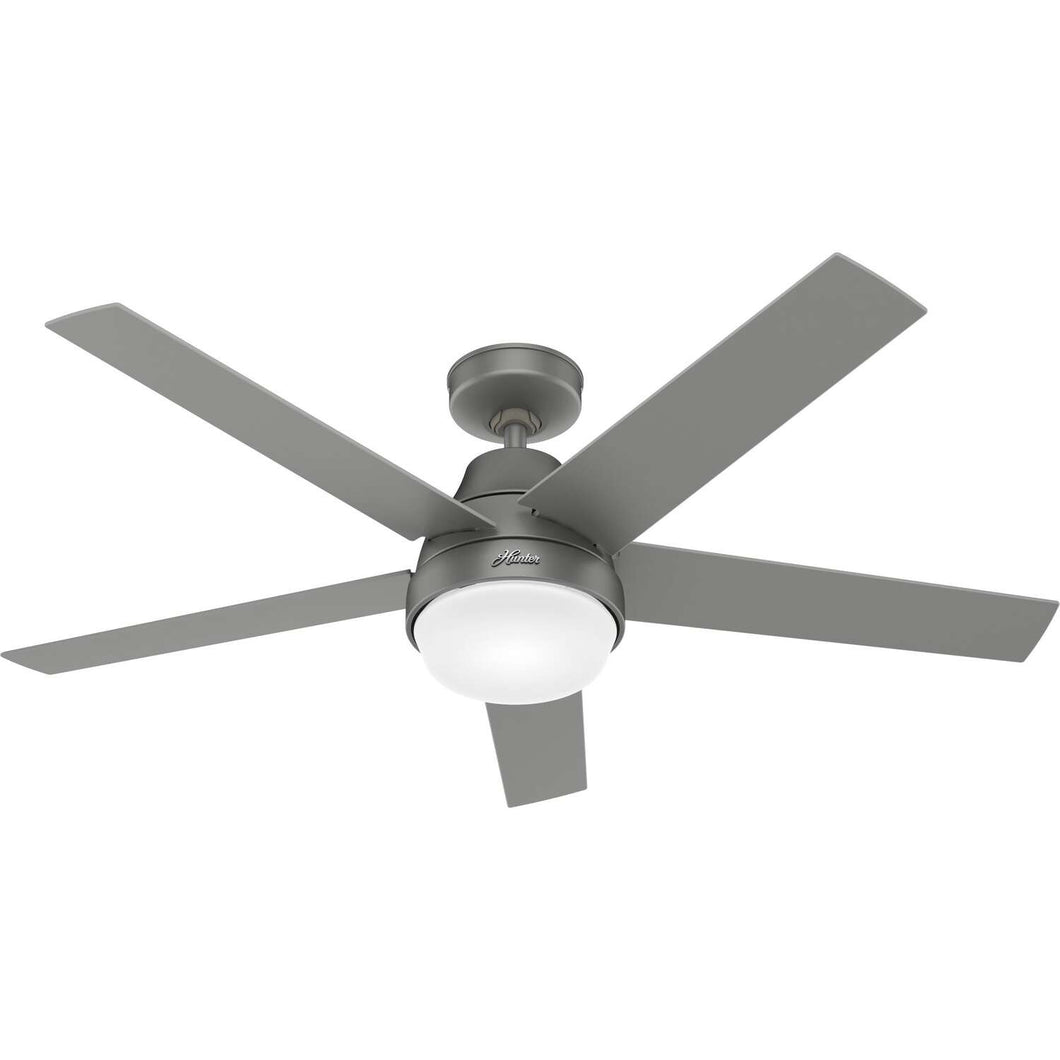 Hunter Aerodyne 52 in. Matte Silver LED Indoor Ceiling Fan