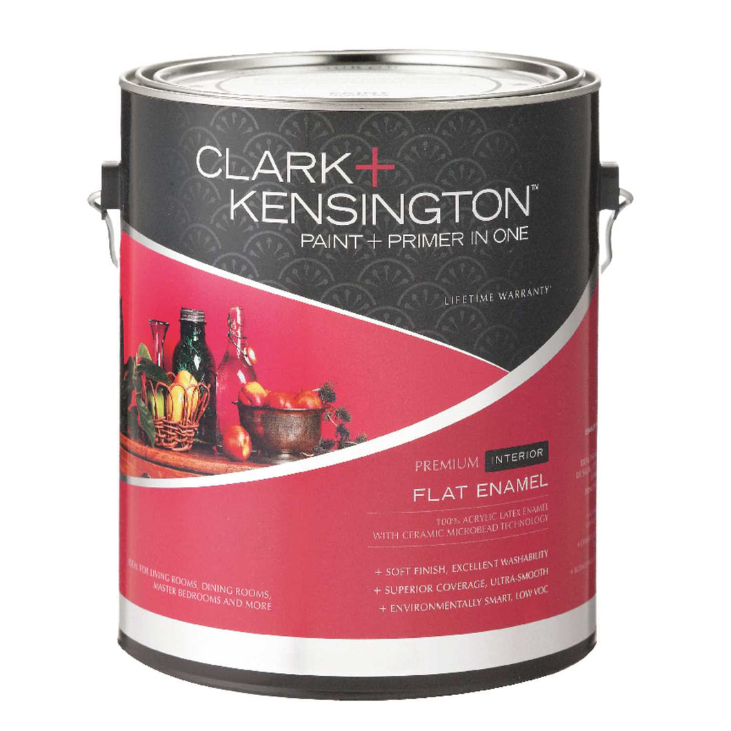 Ace Clark+Kensington Flat Enamel Neutral Base Acrylic Latex Paint and Primer 1 gal.