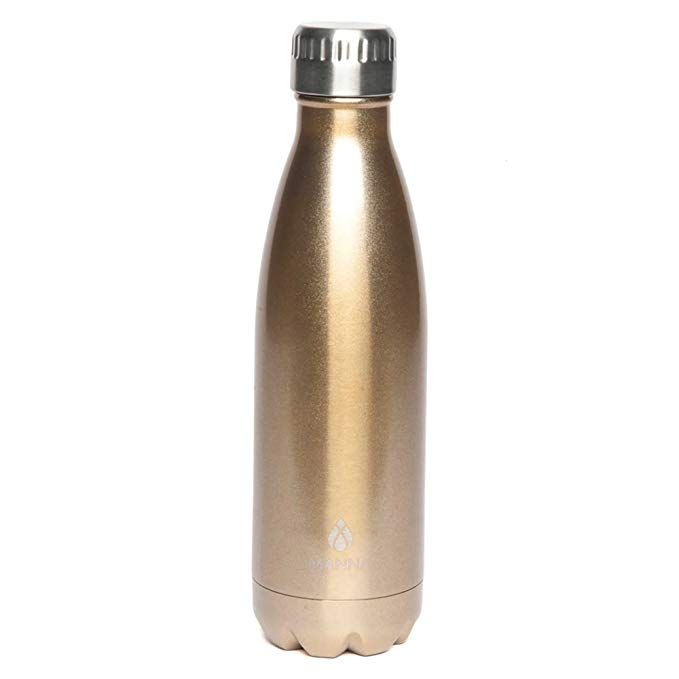 Manna Vogue 25 oz. Gold Stainless Steel Double Wall Water Bottle