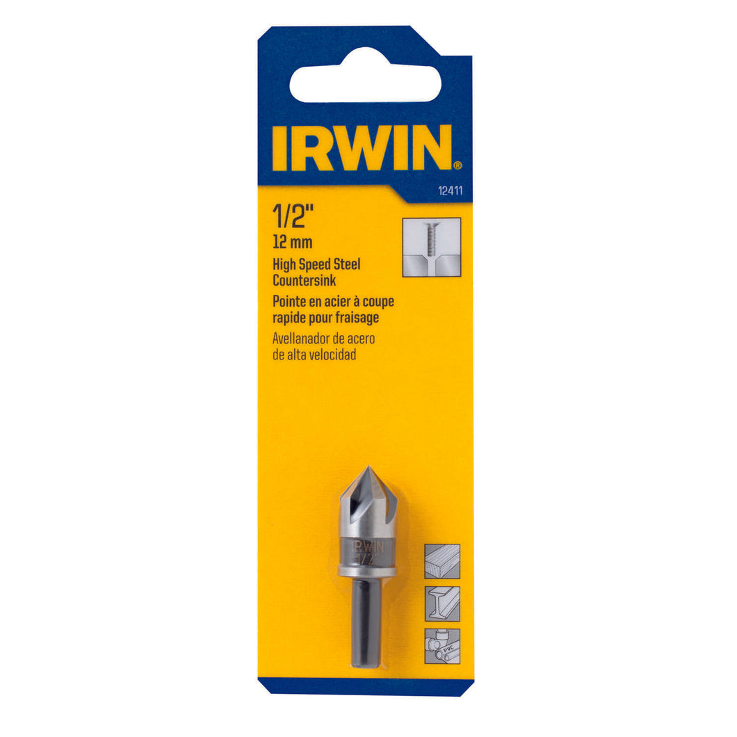 Irwin 1/2 in. D High Speed Steel Countersink 1 pc