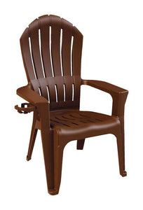 Adams Big Easy Earth Brown Polypropylene Frame Adirondack Chair