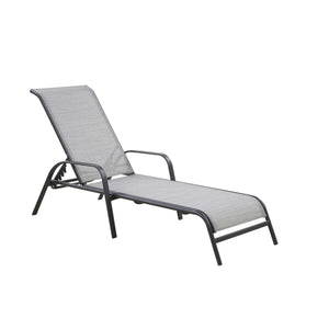 Living Accents Roscoe Black Steel Sling Chaise Lounge