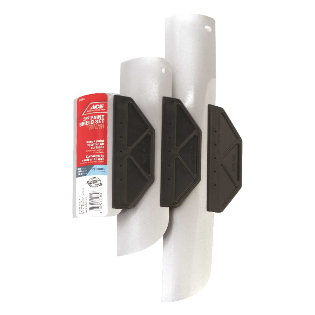 Ace 6, 10, 15 in. L White Aluminum/Steel Paint Shield Sets
