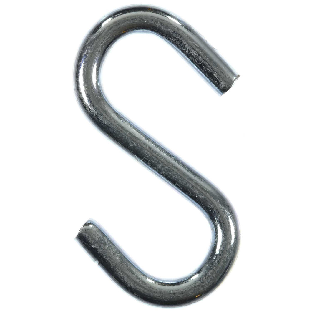 Ace Medium Zinc-Plated Silver Steel 3 in. L S-Hook 230 lb. 2 pk