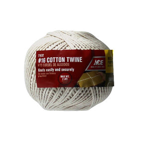 Ace #16 in. Dia. x 510 ft. L White Wrapping Cotton Twine