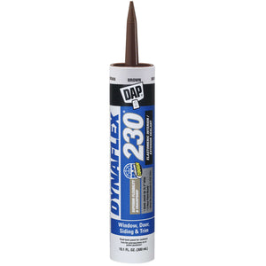 DAP Dynaflex 230 Brown Silicone Door, Trim and Window Sealant 10.1 oz