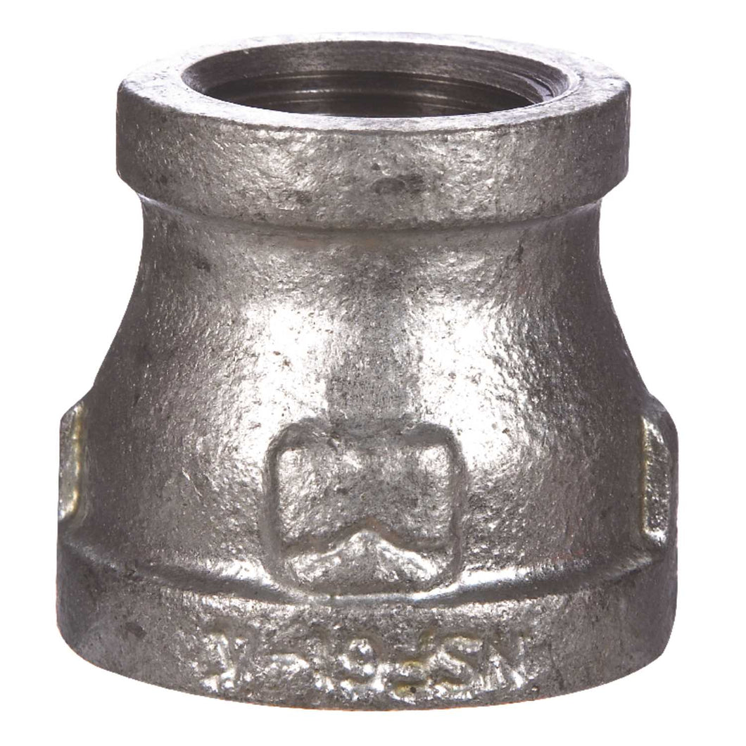 BK Products 1/2 in. FPT x 3/8 in. Dia. FPT Galvanized Malleable Iron Reducing Coupling
