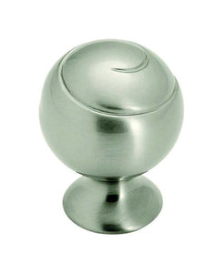 Amerock SwirlZ Round Cabinet Knob 1-1/8 in. Dia. 1-1/2 in. Satin Nickel 1 pk