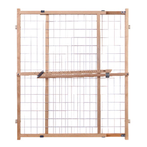 North States Gray 32 in. H X 29-1/2-50 in. W Wood Wire Mesh Gate