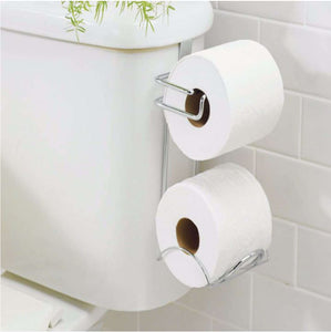 iDesign Silver Steel Over the Tank Toilet Paper Holder