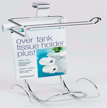 Load image into Gallery viewer, iDesign Silver Steel Over the Tank Toilet Paper Holder