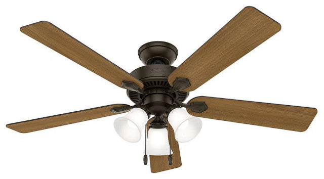 52in Swanson Ceiling Fan in New Bronze with LED Light Kit
