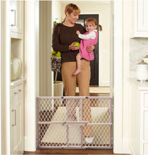 Load image into Gallery viewer, North States Brown 23 in. H X 26-42 in. W Wood Wire Mesh Gate